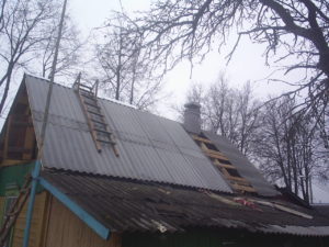 монтаж установка крыши из шифера